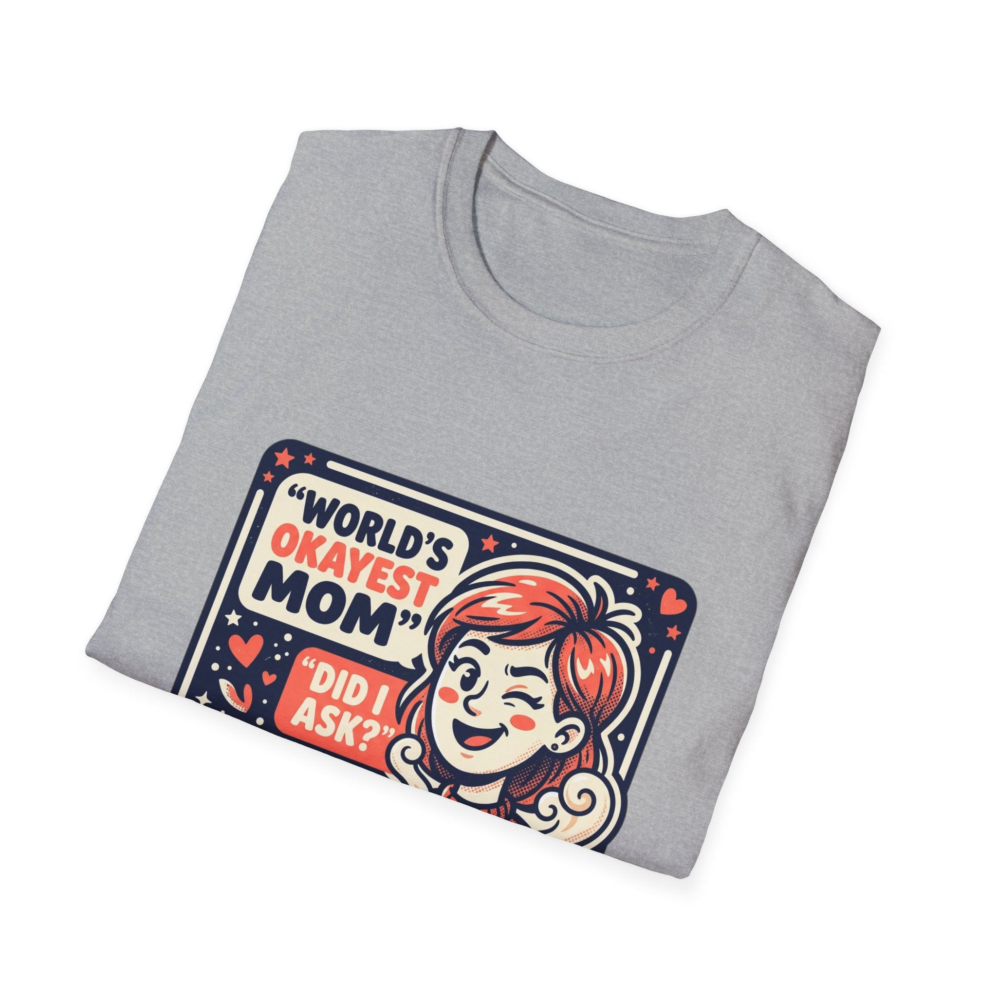 Mom T-Shirt — "World's Okayest Mom" Coffee & Cuddles Graphic Tee