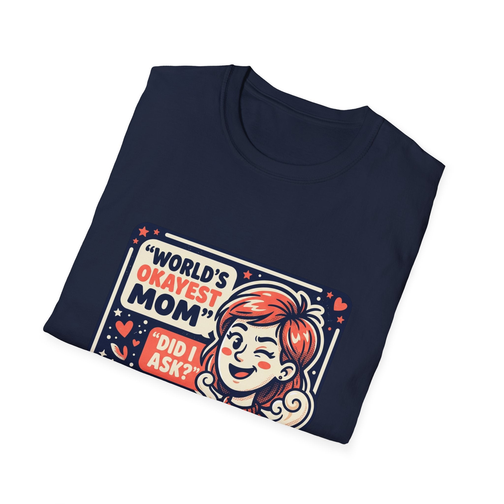 Mom T-Shirt — "World's Okayest Mom" Coffee & Cuddles Graphic Tee