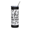 She Overcame That Which Was Meant To Destroy Her - 20oz Stainless Steel Tumbler