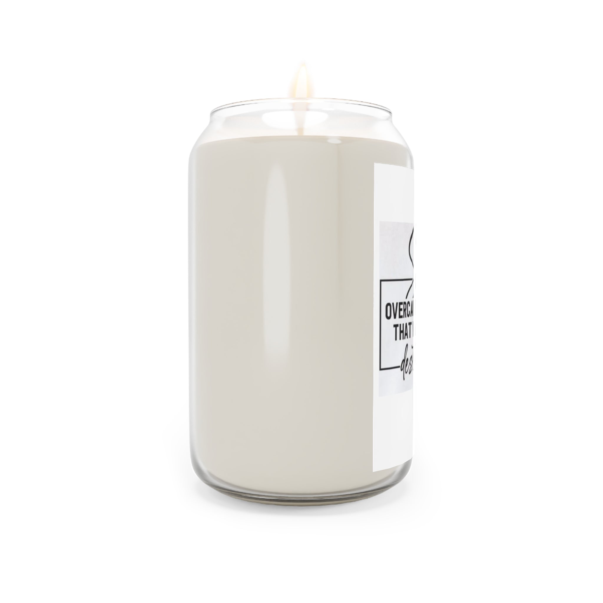 Inspirational Soy Candle — "She Overcame Everything That Was Meant to Destroy Her" (13.75 oz)