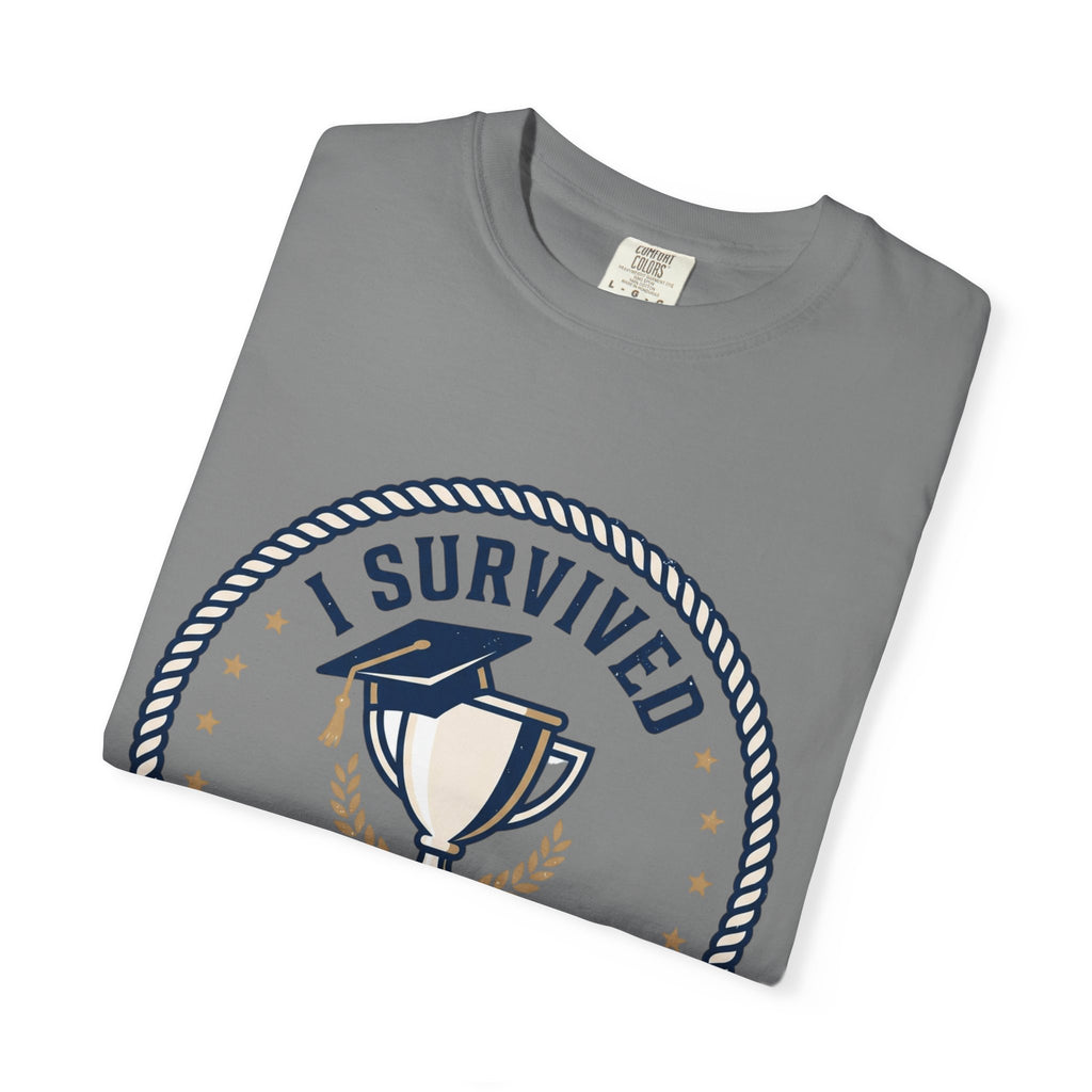I Survived My Wife's Doctorate Program T-Shirt — Funny Graduation Gift for Husband