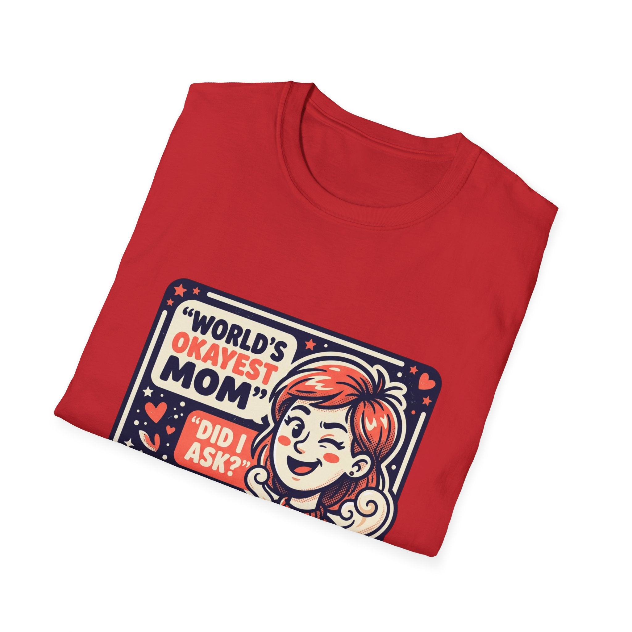Mom T-Shirt — "World's Okayest Mom" Coffee & Cuddles Graphic Tee