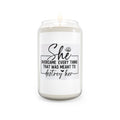 Inspirational Soy Candle — "She Overcame Everything That Was Meant to Destroy Her" (13.75 oz)