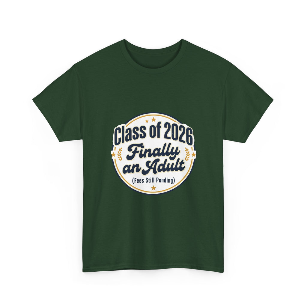 Class of 2026 “Finally an Adult” T‑Shirt — Graduation Novelty Tee