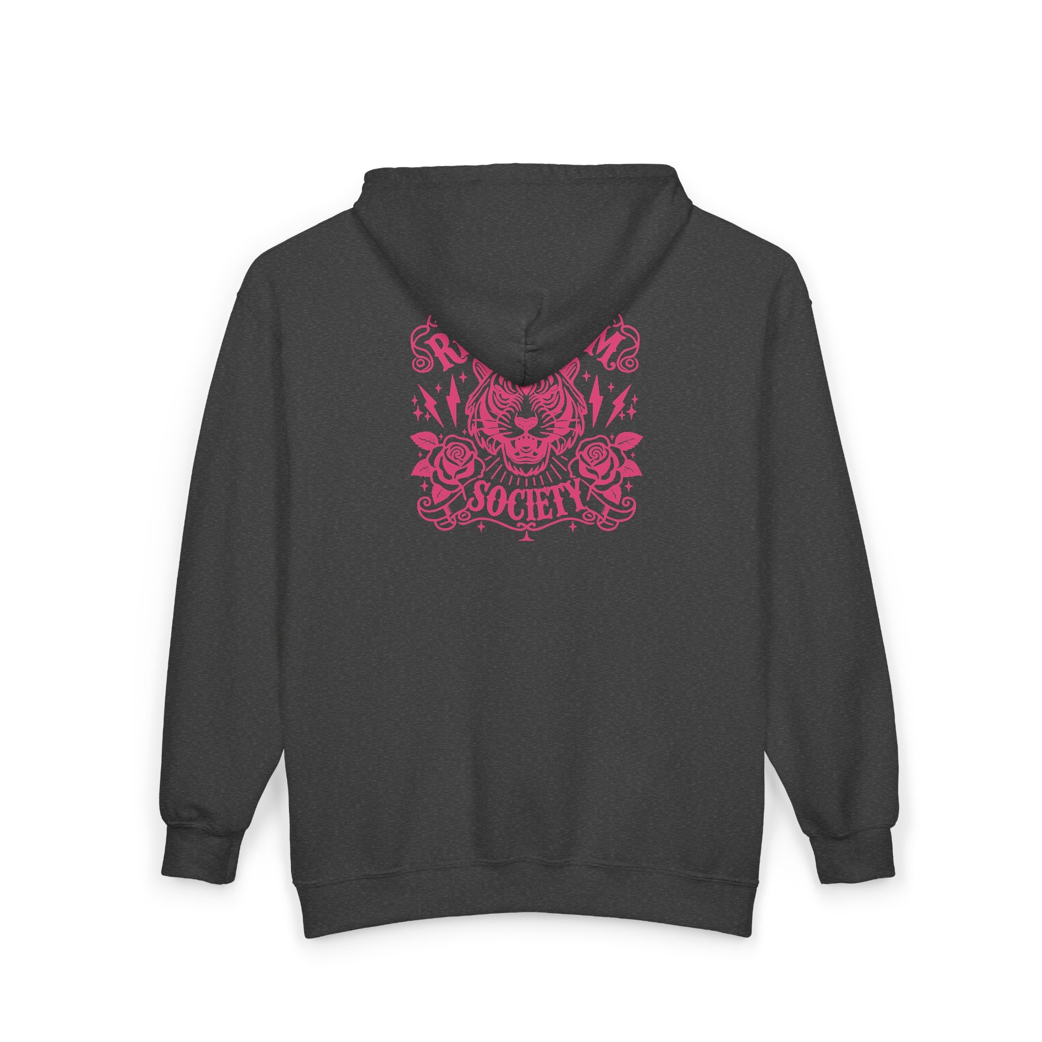 Zip Hoodie — 'Rebel Moms Do It Better' Retro Skull Graphic