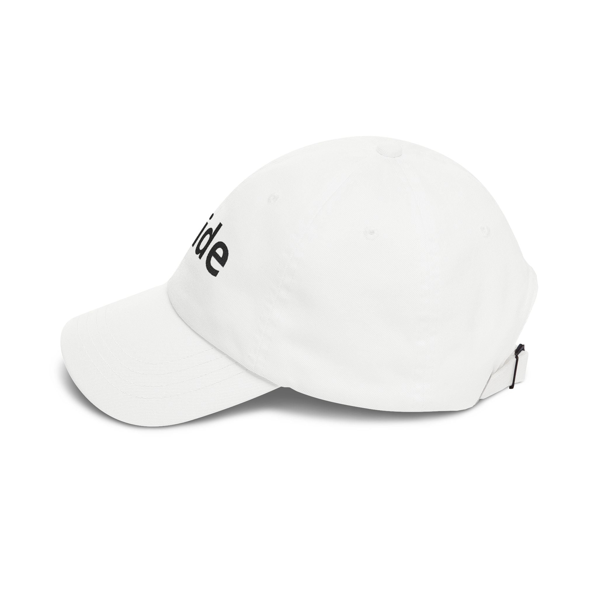 Bride Dad Cap — White Embroidered "Bride" Baseball Hat for Bachelorette & Wedding