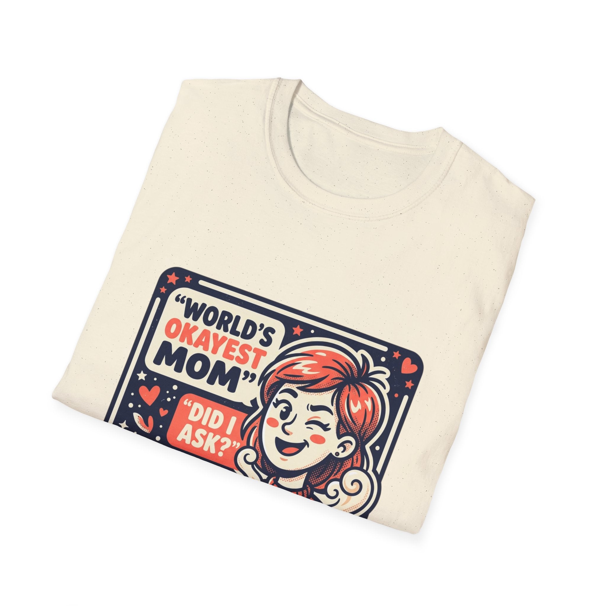 Mom T-Shirt — "World's Okayest Mom" Coffee & Cuddles Graphic Tee