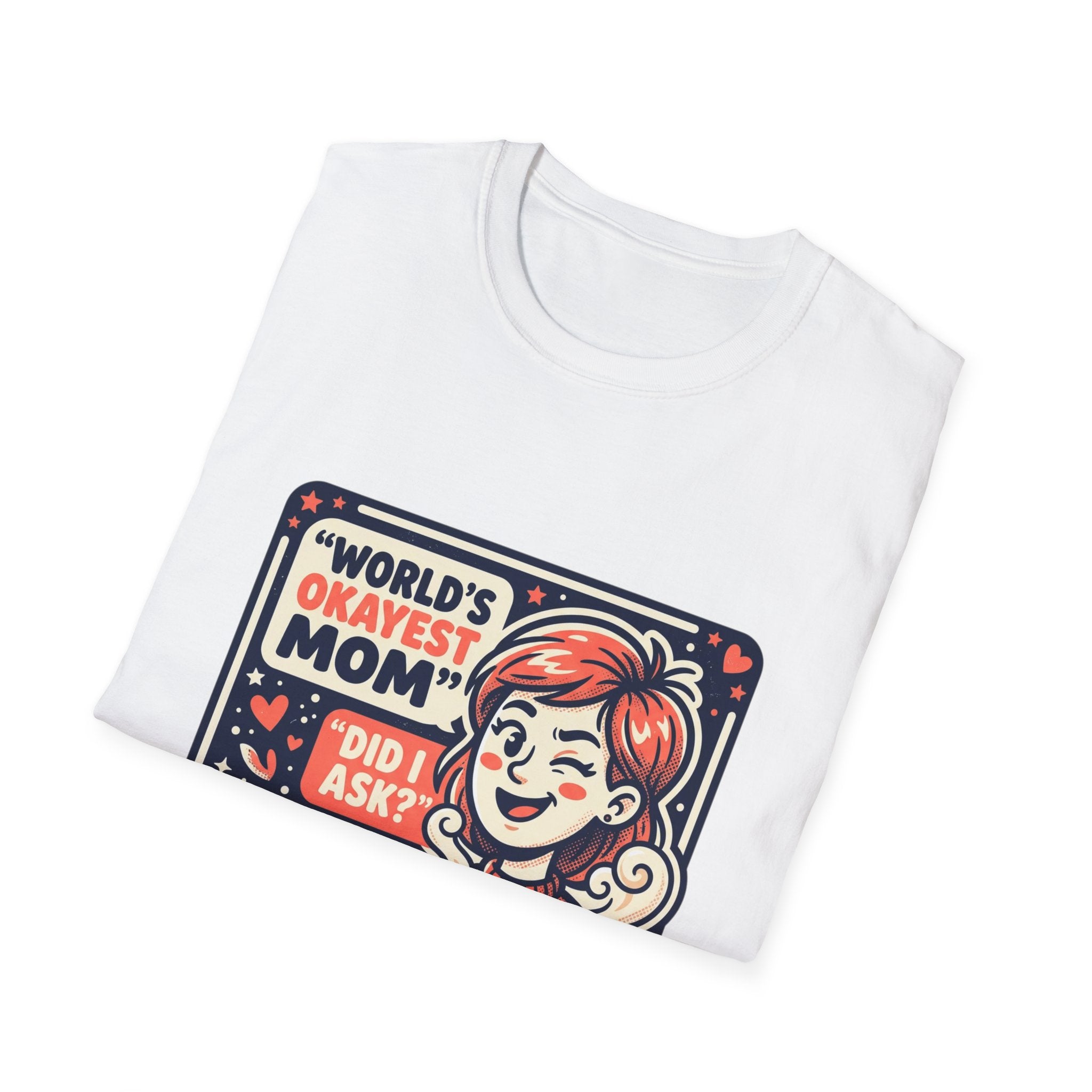Mom T-Shirt — "World's Okayest Mom" Coffee & Cuddles Graphic Tee
