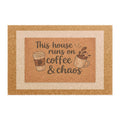 Doormat — "This House Runs on Coffee & Chaos" Welcome Mat