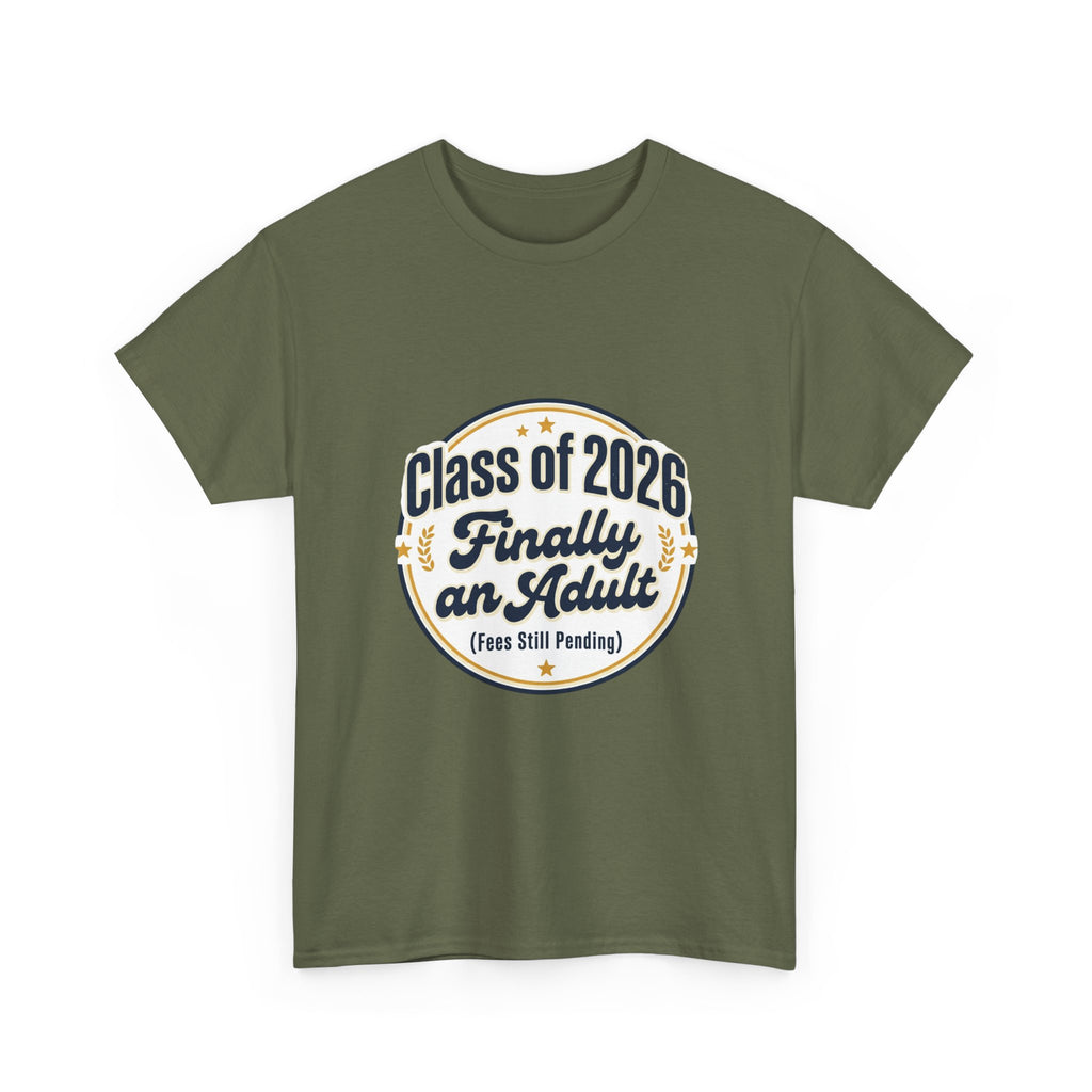 Class of 2026 “Finally an Adult” T‑Shirt — Graduation Novelty Tee