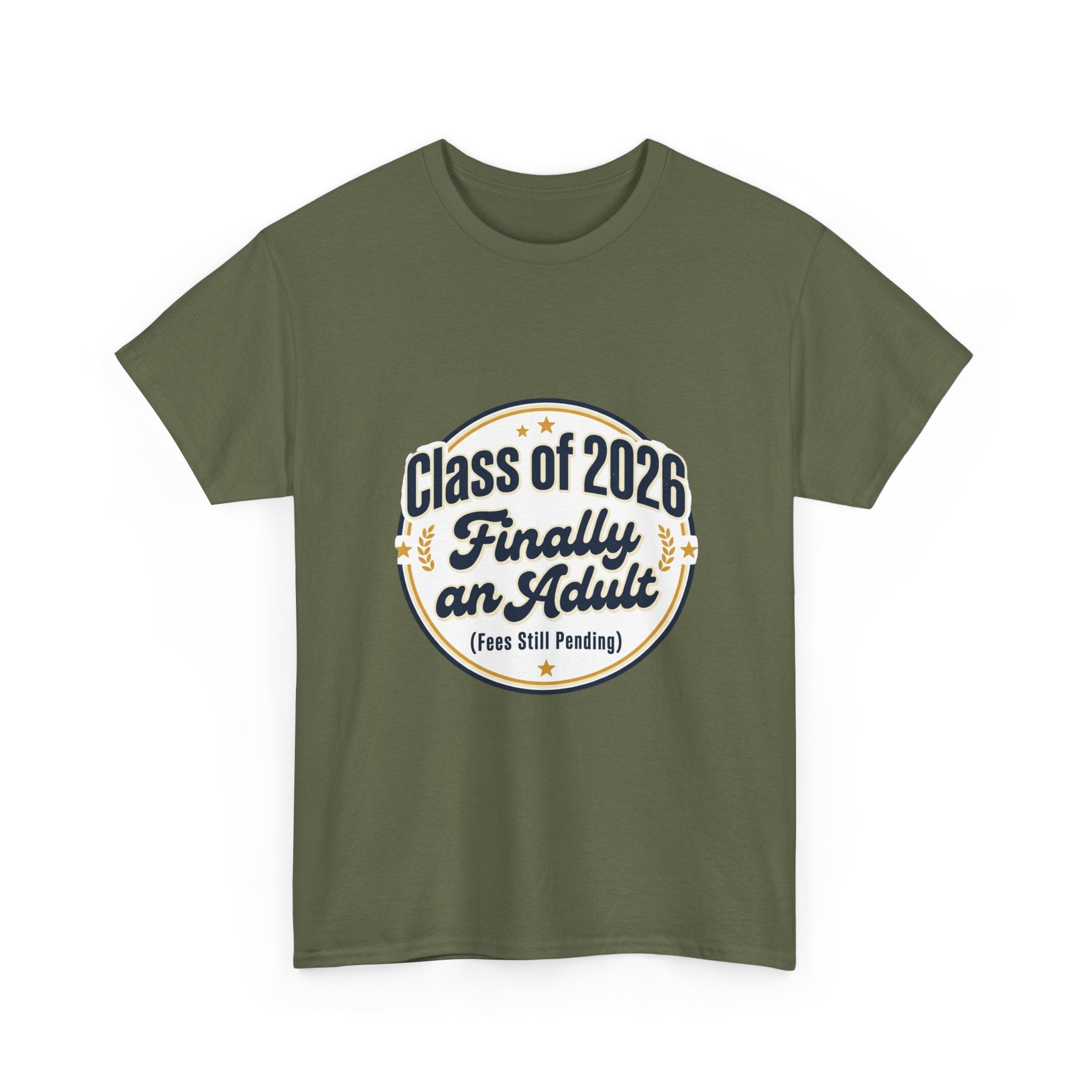 Class of 2026 “Finally an Adult” T‑Shirt — Graduation Novelty Tee